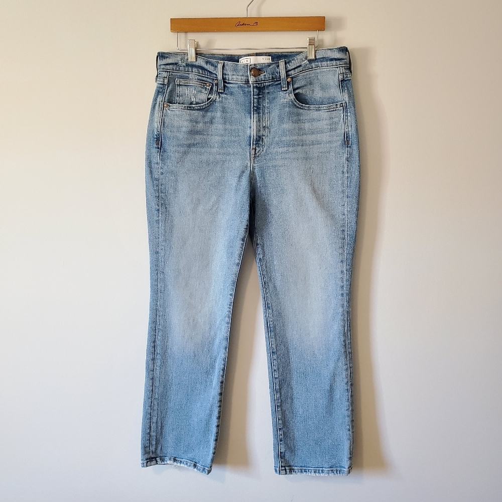 AYR The Sugar Straight Leg High Rise Jeans in Coconut Milk - Size 33 Short - Picture 2 of 10